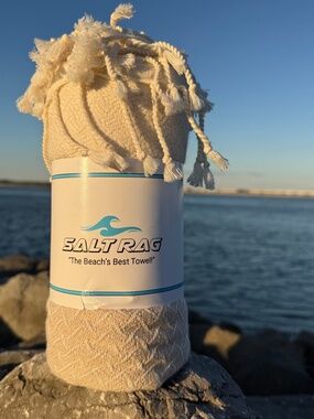 Wave Rag Tan — Salt Rag™ Sand-Resistant Turkish Beach Towel